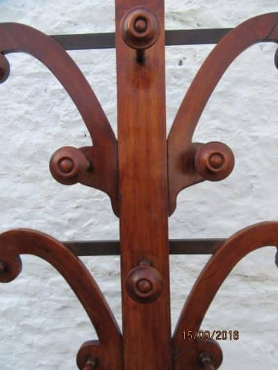 Victorian mahogany hat and coat stand 19th century Antique Furniture 5