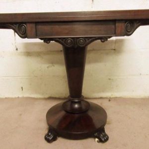William 1V rosewood foldover card table. 19th century Antique Tables