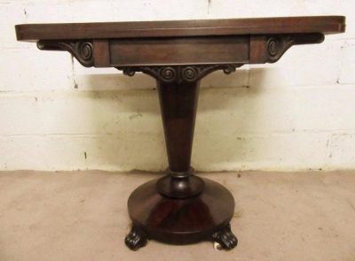 William 1V rosewood foldover card table.