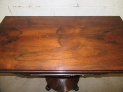 William 1V rosewood foldover card table. - Image 4