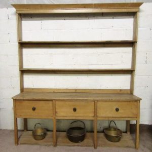 SOLD Georgian pine kitchen plate back dresser. 18th Cent Antique Sideboards, Dressers.