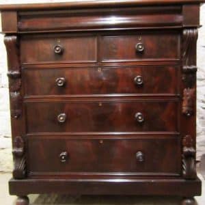 SOLD Scottish Victorian mahogany chest of drawers 19th century Antique Chest Of Drawers