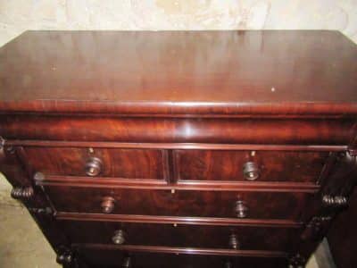 SOLD Scottish Victorian mahogany chest of drawers 19th century Antique Chest Of Drawers 6