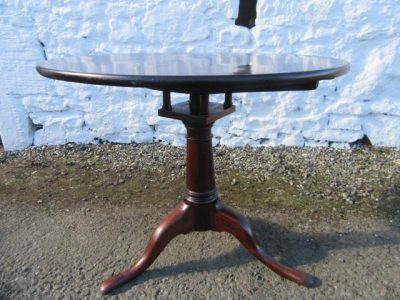 Georgian mahogany bird cage snap top table - Image 2