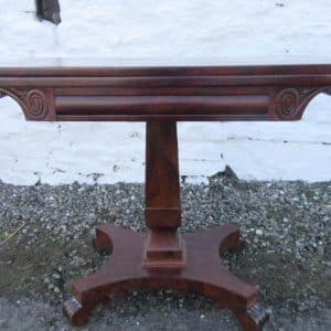William 1V rosewood fold over card table. 19th century Antique Tables