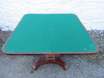 Regency rosewood foldover card table. 19th century Antique Tables 4
