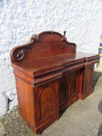 SOLD Victorian mahogany four door splash back sideboard 19th century Antique Furniture 4
