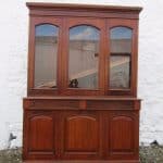 Victorian three door mahogany library bookcase 19th century Antique Bookcases