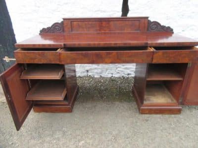 SOLD William 1V Mahogany pedestal sideboard 19th century Antique Sideboards, Dressers. 4