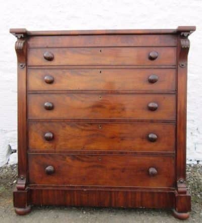 SOLD Victorian Scottish mahogany chest of drawers 19th century Antique Chest Of Drawers 3