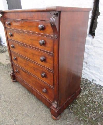 SOLD Victorian Scottish mahogany chest of drawers 19th century Antique Chest Of Drawers 5