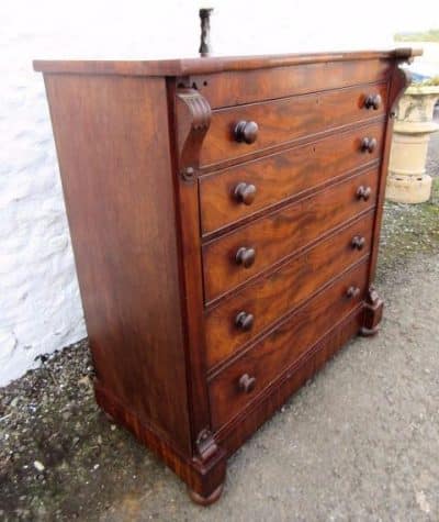 SOLD Victorian Scottish mahogany chest of drawers 19th century Antique Chest Of Drawers 4