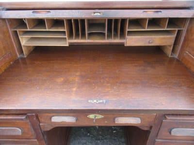 SOLD Victorian oak rolltop desk 19th century Antique Desks 4