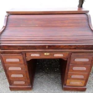 SOLD Victorian oak rolltop desk 19th century Antique Desks 3