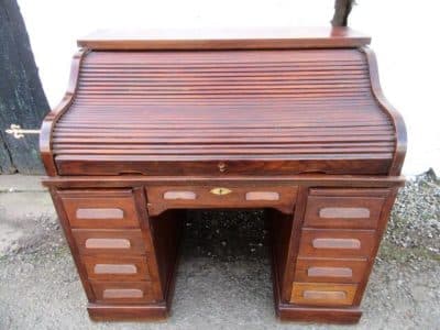 SOLD Victorian oak rolltop desk 19th century Antique Desks 3