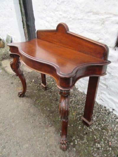 Victorian carved oak console table. - Image 2