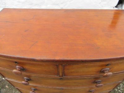 SOLD Victorian bow front mahogany chest - Image 4