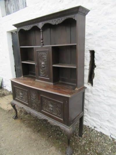 SOLD Victorian carved oak dresser 19th century Antique Furniture 4