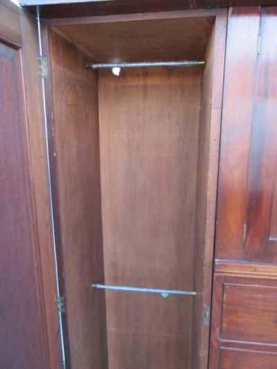 SOLD Victorian combination mahogany wardrobe. 19th century Antique Furniture 6