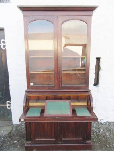 SOLD Victorian mahogany cylinder bookcase 19th century Antique Bookcases 3