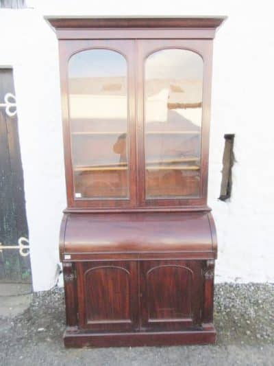 SOLD Victorian mahogany cylinder bookcase 19th century Antique Bookcases 4
