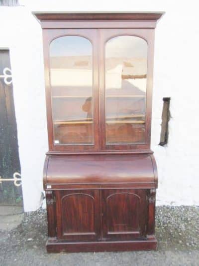 SOLD Victorian mahogany cylinder bookcase - Image 2