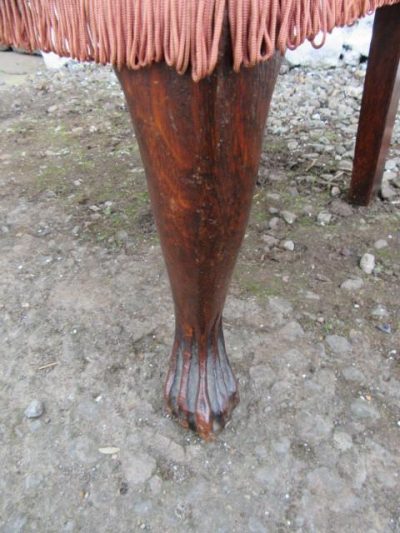 Victorian carved high back oak hall chair - Image 3