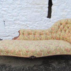 SOLD Victorian rosewood framed chaise lounge. 19th century Antique Chairs