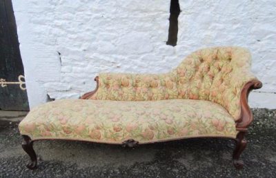 SOLD Victorian rosewood framed chaise lounge. 19th century Antique Chairs 3