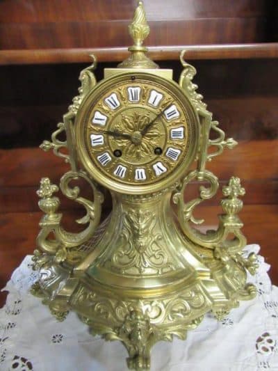 SOLD 19th cent French ornate mantle clock 19th century Antique Clocks 5