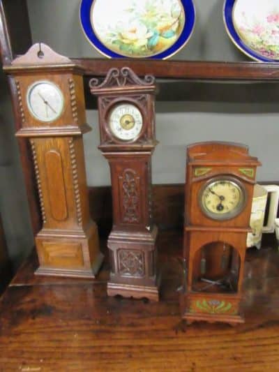 Edwardian Miniature grandfather clocks