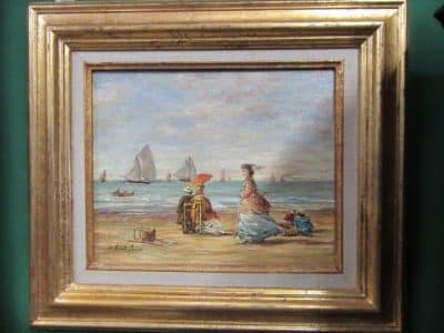 Oil on canvas. Signed; C Sainte Beuve Antiques Scotland Antique Art 5