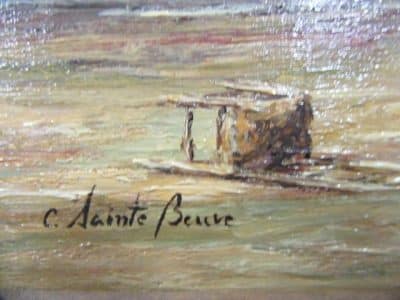 Oil on canvas. Signed; C Sainte Beuve Antiques Scotland Antique Art 6