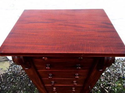 Victorian mahogany wellington chest. 19th century Antique Chest Of Drawers 7
