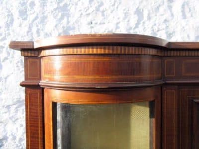 Edwardian mahogany inlaid display cabinet 19th century Antique Cabinets 5