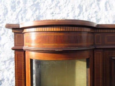 Edwardian mahogany inlaid display cabinet - Image 3