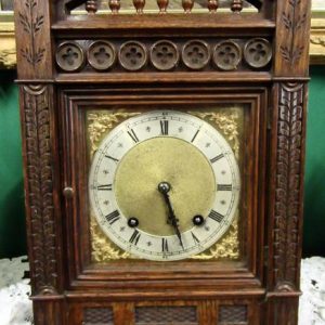 SOLD Victorian oak cased W&H mantel clock Mantel Clock Antique Clocks 3