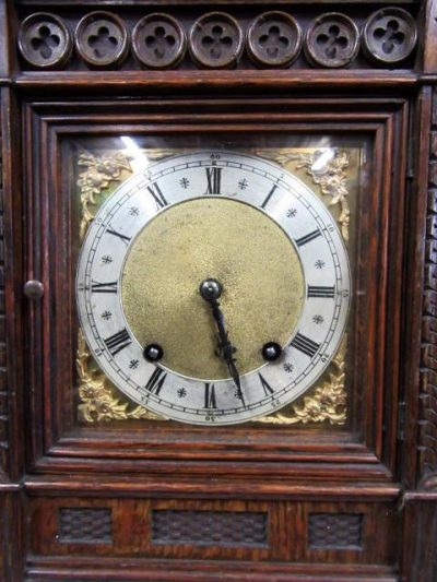 SOLD Victorian oak cased W&H mantel clock Mantel Clock Antique Clocks 7
