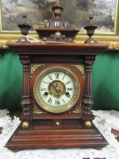 SOLD 19th cent Oak cased mantle clock 19th century Antique Clocks 3