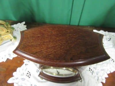 RARE Edwardian inlaid cuban mahogany letterbox mantle clock - Image 4