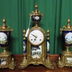 SOLD French Sevres style clock garniture Antiques Scotland Antique Art