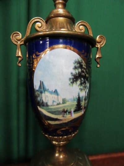 SOLD French Sevres style clock garniture - Image 3