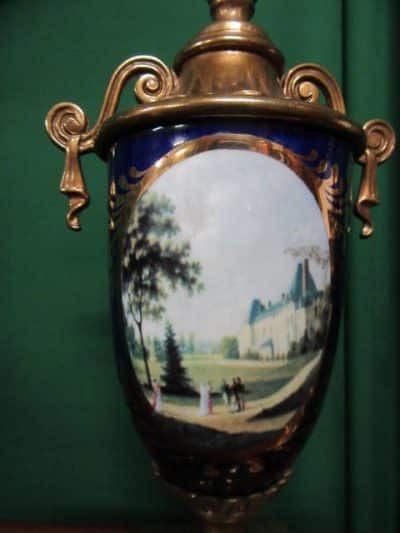 SOLD French Sevres style clock garniture - Image 4