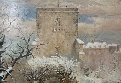 Christmas Day After John Ritchie (1821-1879) Genre Figurative Winter Snow Oil Portraits Paintings - Image 11