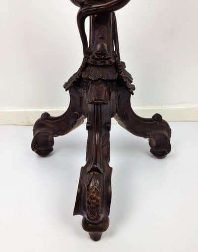 SOLD 19th Century Italian Carved Walnut Torchiere - Image 7