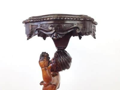 SOLD 19th Century Italian Carved Walnut Torchiere - Image 3