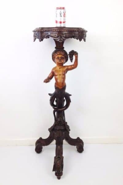 SOLD 19th Century Italian Carved Walnut Torchiere - Image 2