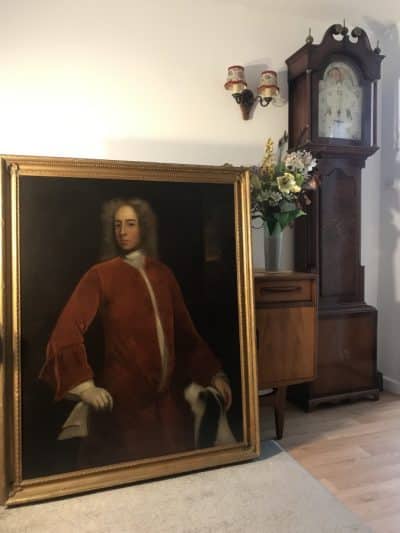 18th Portraits Nobleman & Pet Dog Attributed To Hans Hysing Swedish Antique Oil Paintings Antique Art Antique Art 6