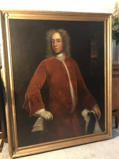 18th Portraits Nobleman & Pet Dog Attributed To Hans Hysing Swedish Antique Oil Paintings - Image 5