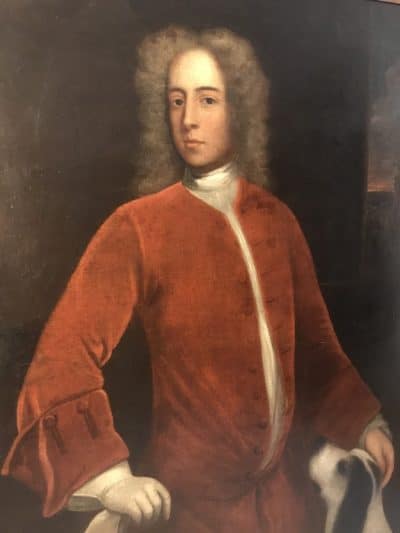 18th Portraits Nobleman & Pet Dog Attributed To Hans Hysing Swedish Antique Oil Paintings - Image 6